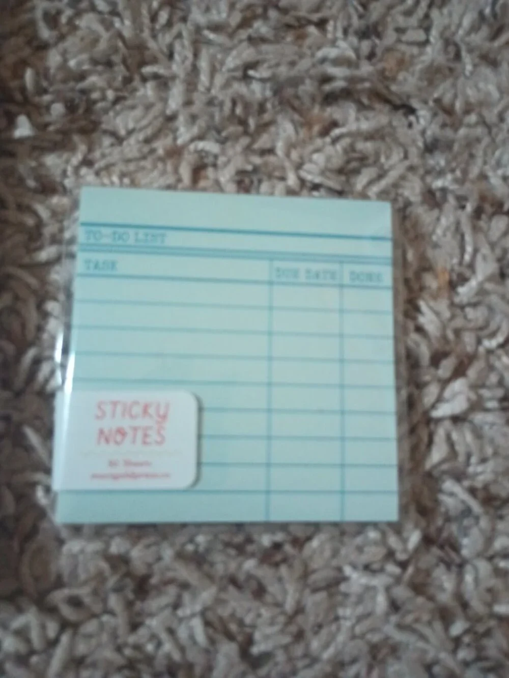 NEW set of 2 library card post-its